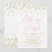 Meisje Brunch Baby Shower Uitnodigingen (Voorkant / Achterkant)