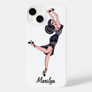  meisje, Brunette Blombshell Lingerie Case-Mate iPhone Case