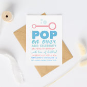 (Meisje) Bubble Party Thmed Birthday Invite Kaart