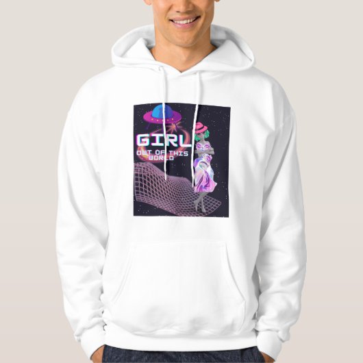 Meisje buiten deze wereld hoodie (Voorkant)