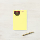 Meisje Butterfly Love Heart Post-it® Notes (Op bureau)