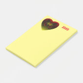 Meisje Butterfly Love Heart Post-it® Notes (Schuin)