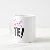 Meisje BYE! Sassy Humor Koffiemok (Voorkant links)