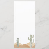 Meisje Cactus Woestijn Baby Shower Zuidwestelijk M Menu (Achterkant)