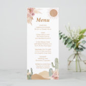 Meisje Cactus Woestijn Baby Shower Zuidwestelijk M Menu (Staand voorkant)