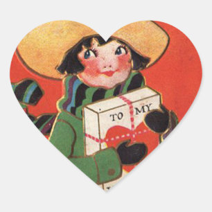 meisje cadeau Valentijn hart Sticker