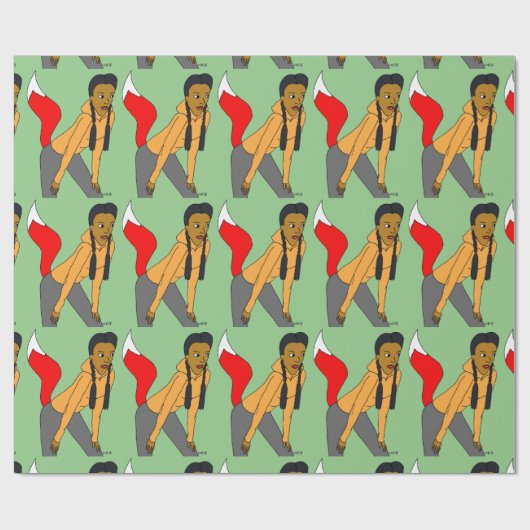 meisje cadeaupapier (Vlak)