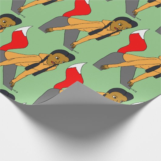 meisje cadeaupapier (Hoek)