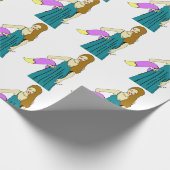 meisje cadeaupapier (Hoek)