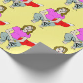 meisje cadeaupapier (Hoek)