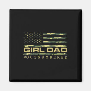 Meisje Camo Papa Amerika Vlag Papa Van Meisjes 4 j Magneet