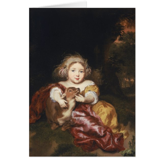 Meisje Caressing a Fawn (Voorkant)