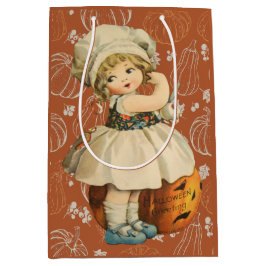 Meisje Carving Apple Halloween Medium Cadeauzakje