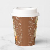 Meisje Carving Apple Halloween Papieren Bekers (Rechts)