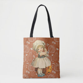 Meisje Carving Apple Halloween Tote Bag