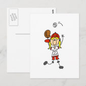 Meisje Catching Baseball T-shirts en geschenken Briefkaart (Voorkant / Achterkant)