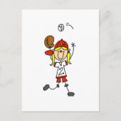 Meisje Catching Baseball T-shirts en geschenken Briefkaart (Voorkant)