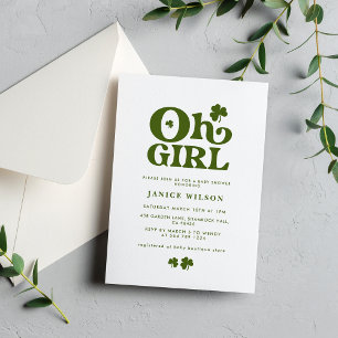 Meisje Charm St. Patrick's Day Baby shower Kaart
