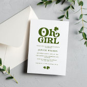 Meisje Charm St. Patrick's Day Baby shower Kaart