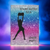 Meisje Cheer Roze Paarse Blauw Glitter Ombre Verja Kaart