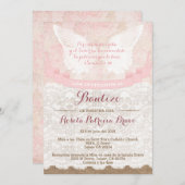 Meisje Christening Bautizo Uitnodigingen in het Sp (Voorkant / Achterkant)