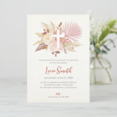 Meisje Christening nodigt uit als Baptismal uitnod Kaart (Staand voorkant)