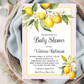 Meisje citroen Baby shower Kaart