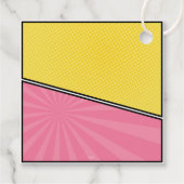 Meisje Comic Book Style Superhero Verjaardag Dank Bedankjes Labels (Achterkant)