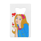  meisje creditkaart flessenopener (Achterkant)