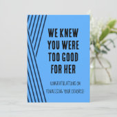 Meisje, Dag, Blue Divorce Kaart (Staand voorkant)