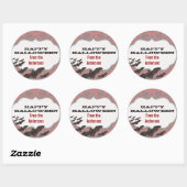  meisje Damask vlekken roze en grijs Ronde Sticker (Vel)