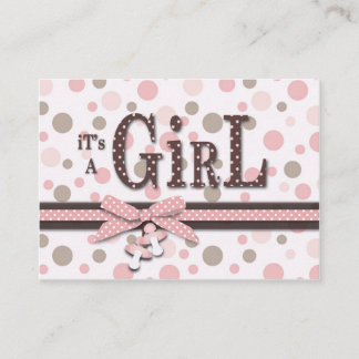 Meisje Dank je wel Informatiekaartje