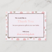 Meisje Dank je wel Informatiekaartje (Achterkant)