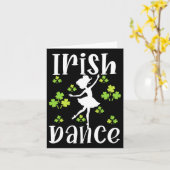 Meisje Dansen Danser Ierse Dans St. Patrick's Dag Kaart (Gele Bloem)