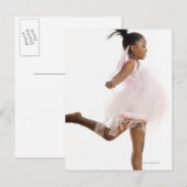 Meisje dansen in fee kostuum briefkaart (Voorkant / Achterkant)