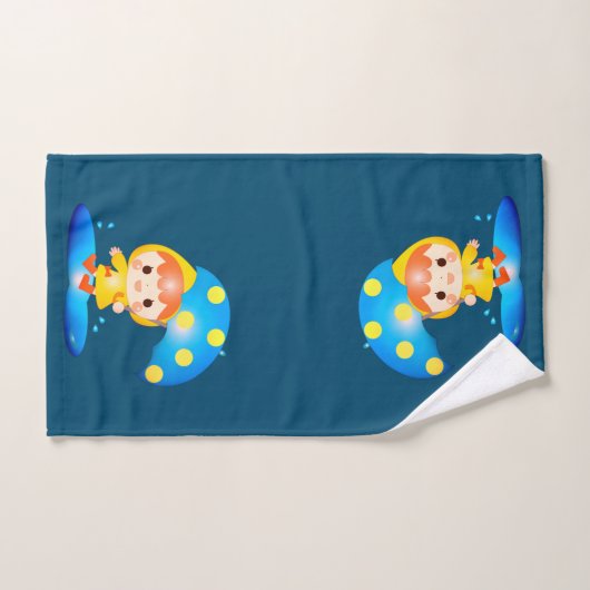 Meisje dansen onder de regen bad handdoek (Handdoek)