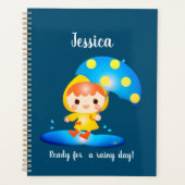 Meisje dansen onder de regen planner (Voorkant)