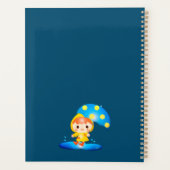 Meisje dansen onder de regen planner (Achterkant)