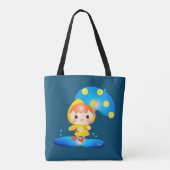 Meisje dansen onder de regen tote bag (Achterkant)