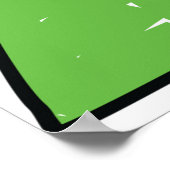 Meisje Dansen op Groene Brief Een Leuk Alfabet Poster (Hoek)