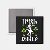 Meisje Dansende Ierse Dans St Patrick's Day Magneet (Voorkant / Achterkant)