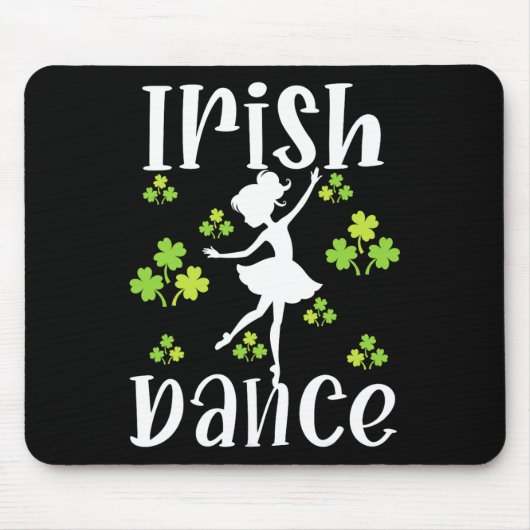 Meisje Dansende Ierse Dans St Patrick's Day Muismat (Voorkant)