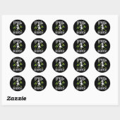 Meisje Dansende Ierse Dans St Patrick's Day Ronde Sticker (Vel)