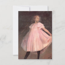 Meisje danser in een roze jurk