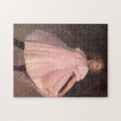 Meisje danser in een roze jurk legpuzzel (Horizontaal)