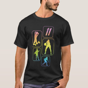 Meisje dat 11 jaar wordt Basketbalspeler 11 Jaar O T-shirt