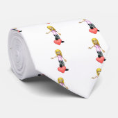 meisje dat aan het hart gaat stropdas (Opgerold)