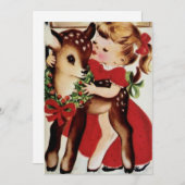  meisje dat Baby kerstmis borstkus Feestdagenkaart (Voorkant / Achterkant)