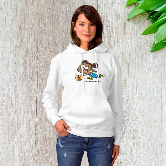 Meisje dat basketbal speelt Hoodie