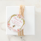 Meisje dat bidt Goud Eerste Heilige Communie Dank  Bedankjes Labels (In situ)